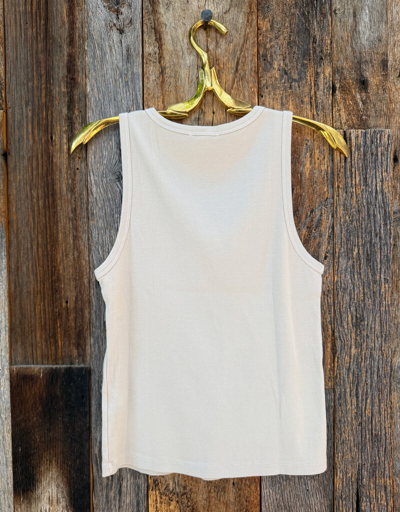It Is Well Rib Tank Top Natural