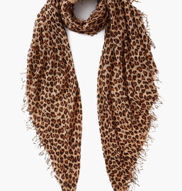Chan Luu Chan Luu Cashmere and Silk Scarf Roasted Pecan Leopard