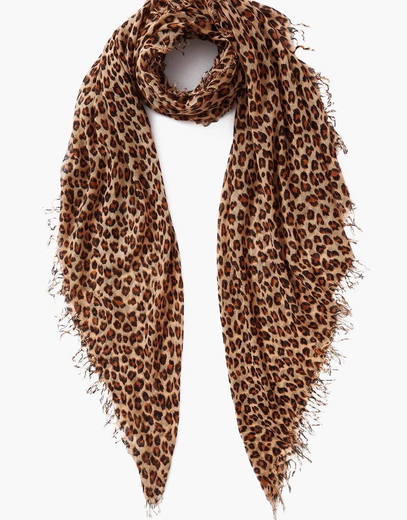 Chan Luu Chan Luu Cashmere and Silk Scarf Roasted Pecan Leopard