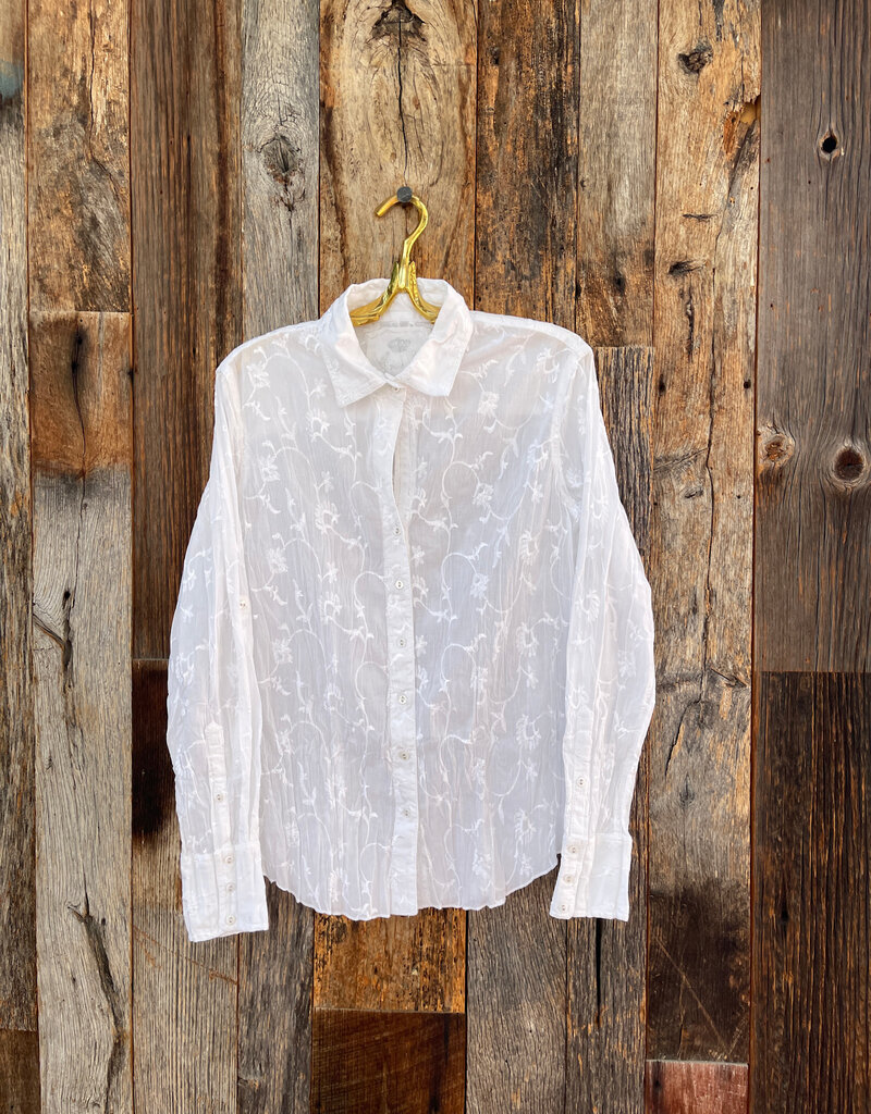 Cino Cino Jara Embroidered White Button Up 10322