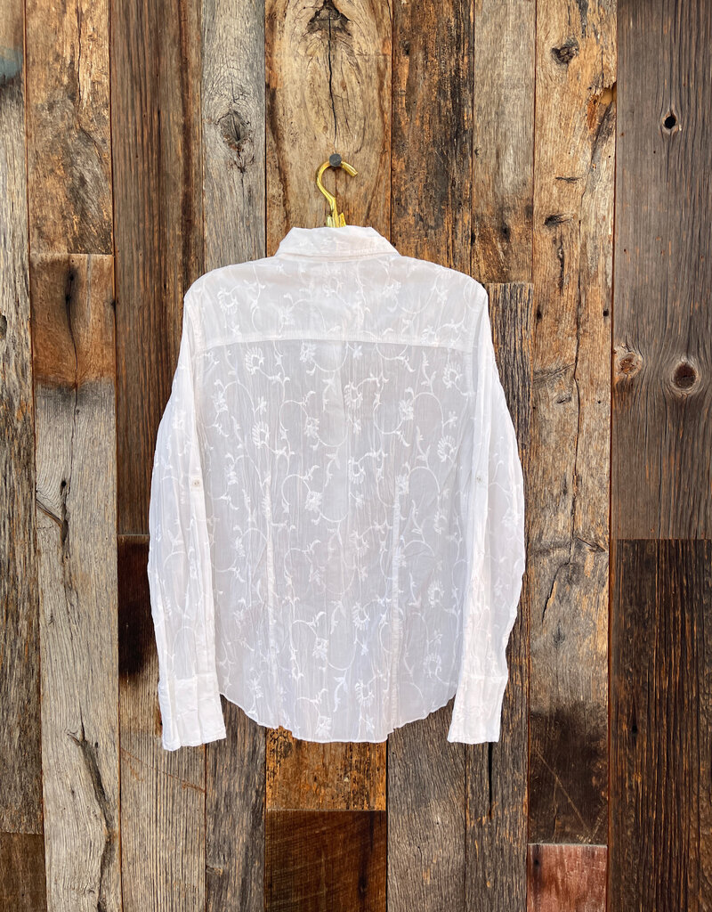 Cino Cino Jara Embroidered White Button Up 10322