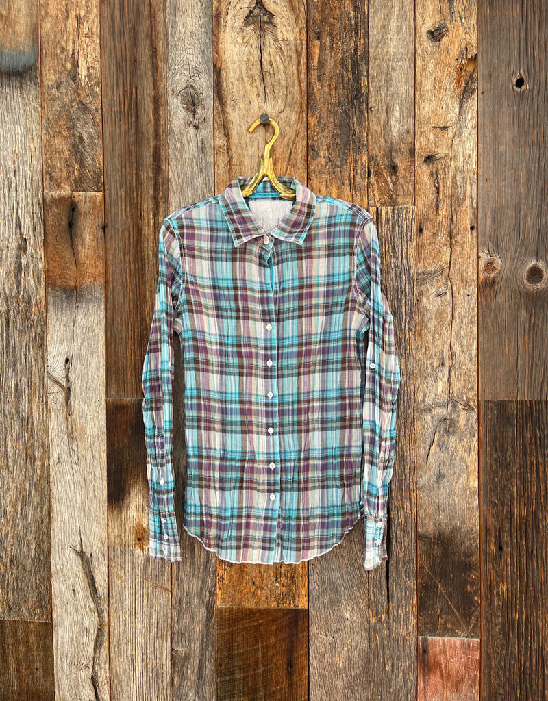 Cino Cino Azur Plaid Button Up 10306