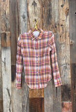 Cino Cino Vibrant Pink Plaid Button Up 10307
