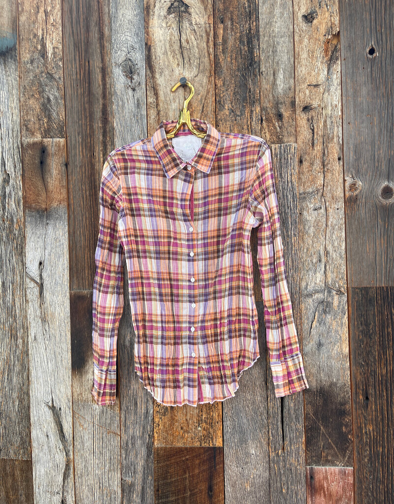 Cino Cino Vibrant Pink Plaid Button Up 10307