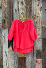 Dylan Dylan Jolie Blouse Poppy Red