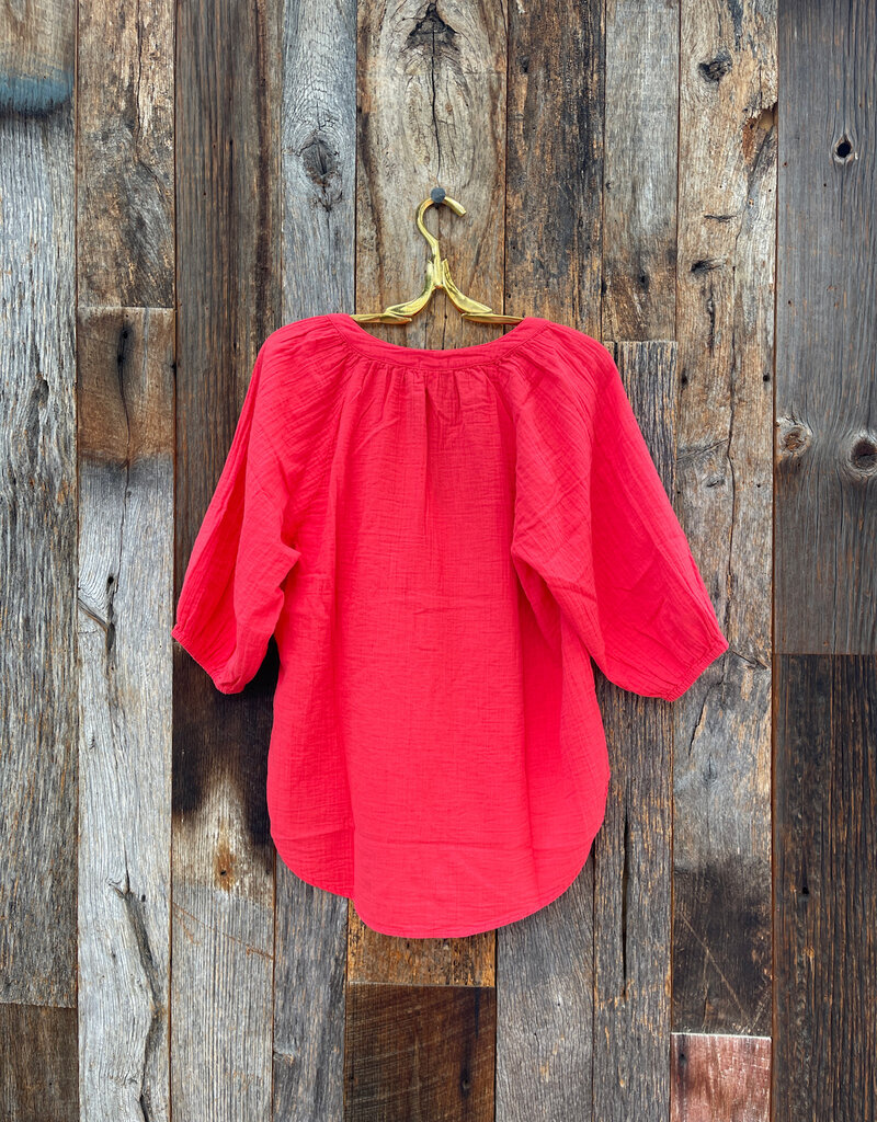 Dylan Dylan Jolie Blouse Poppy Red