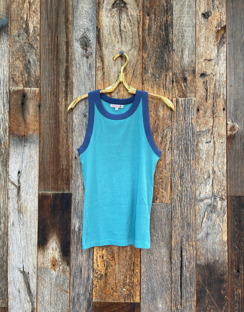 Sundry High Crew Tank Dusty Aqua