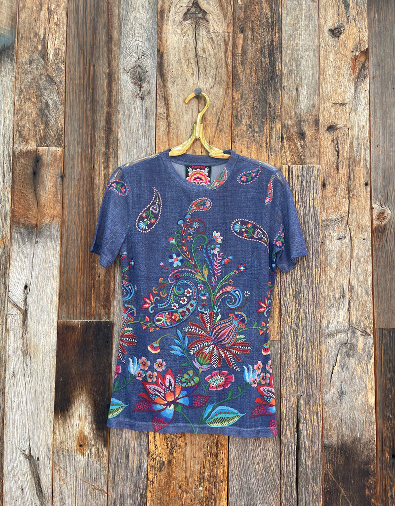 Johnny Was Johnny Was Eleanor Mesh Short Sleeve Tee - Carlie