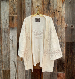 Johnny Was Johnny Was Biya Short Kimono Mojavi - Ecru