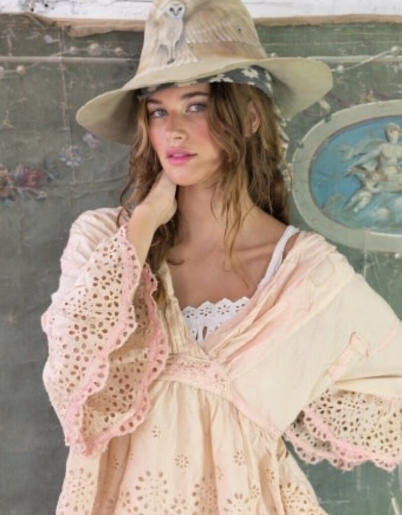 Magnolia Pearl Magnolia Pearl Dear Liza Eyelet Blouse Top 1521 Kiss Molly
