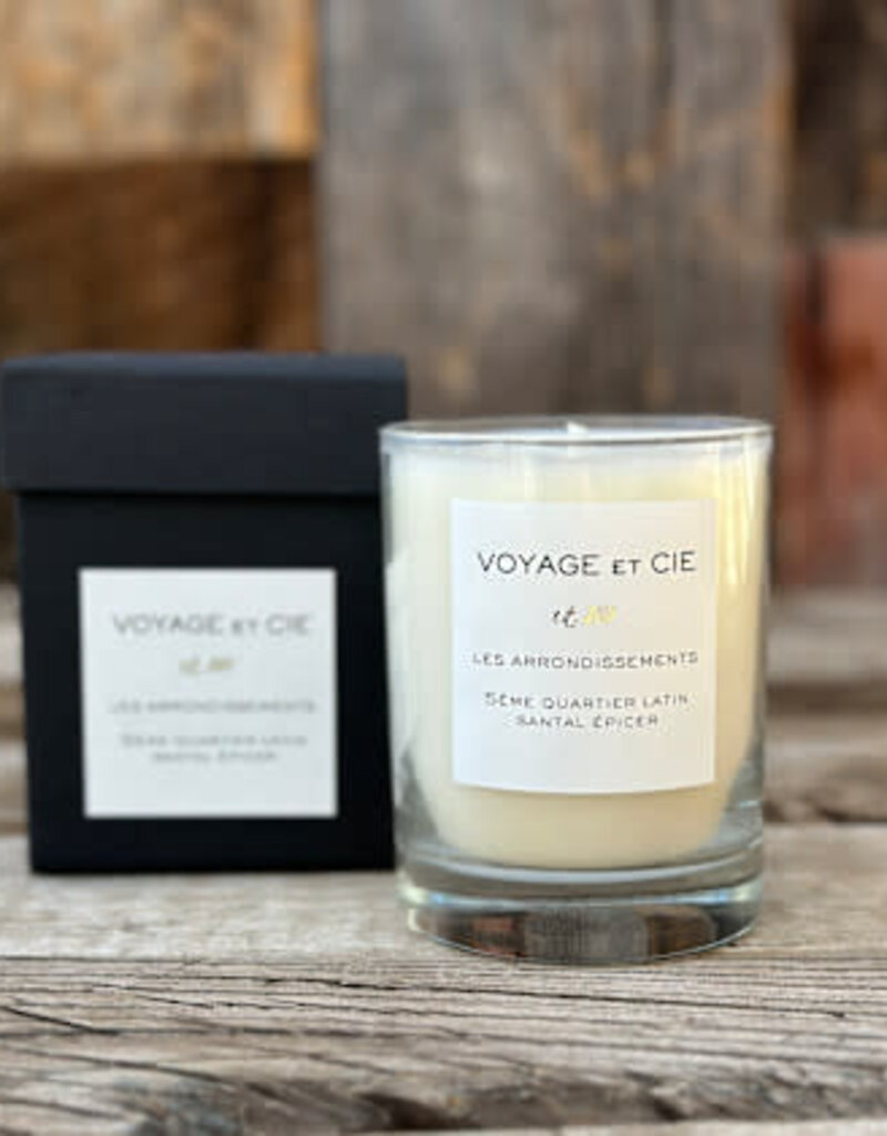 Voyage et Cie Voyage et Cie 5eme Quartier Latin "Santal Epicer" Candle 14oz Black Box