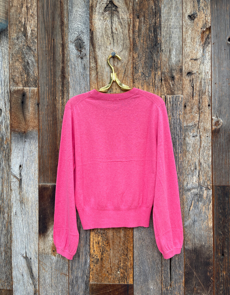 Lilla P Lilla P PA3034 Shirred Sleeve Sweater Calypso