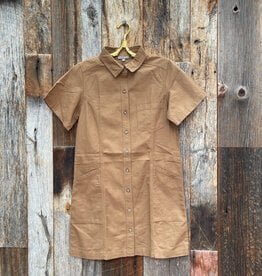 Lilla P Lilla P PA3118 Twill Paneled Shirt Dress Pecan