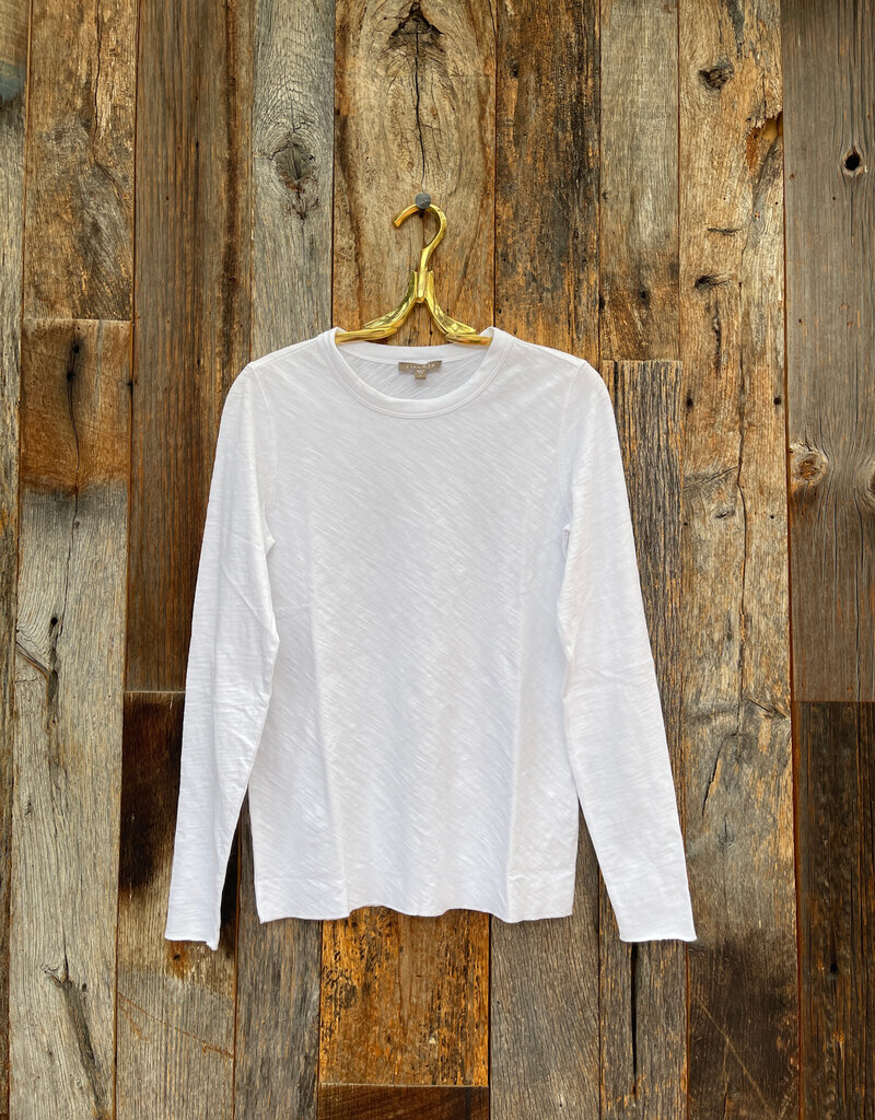 Lilla P Lilla P PA3125 L/S Bias Crewneck White