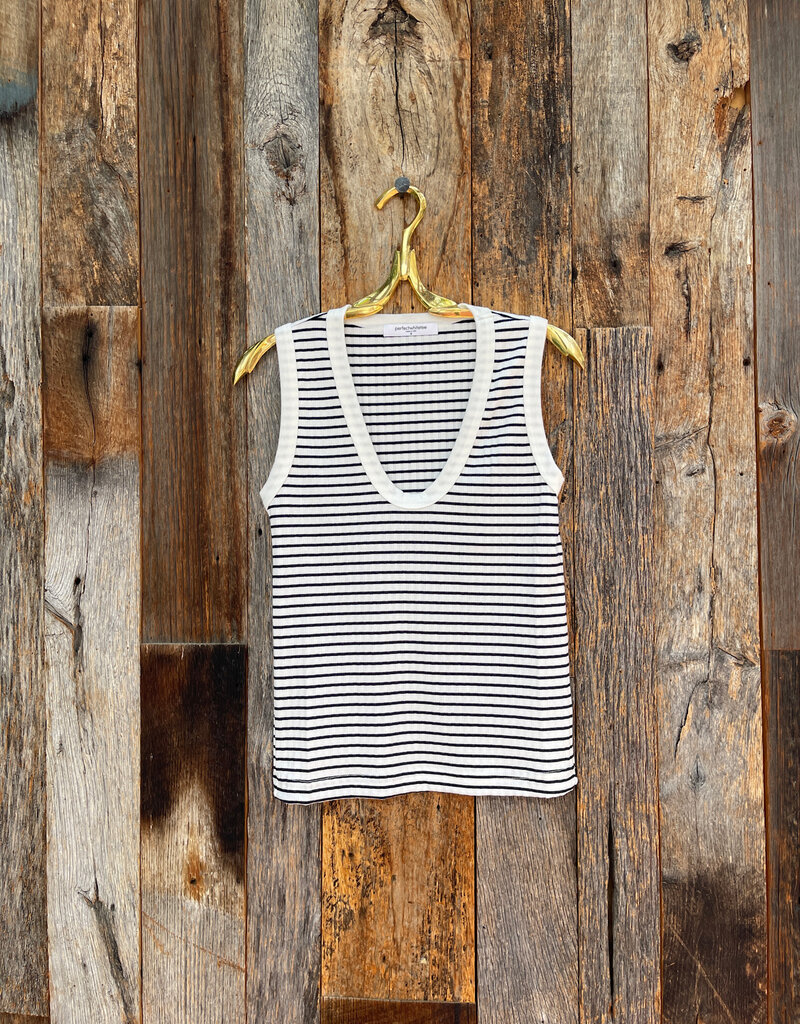 Perfect White Tee Jordan Stripe Tank Navy