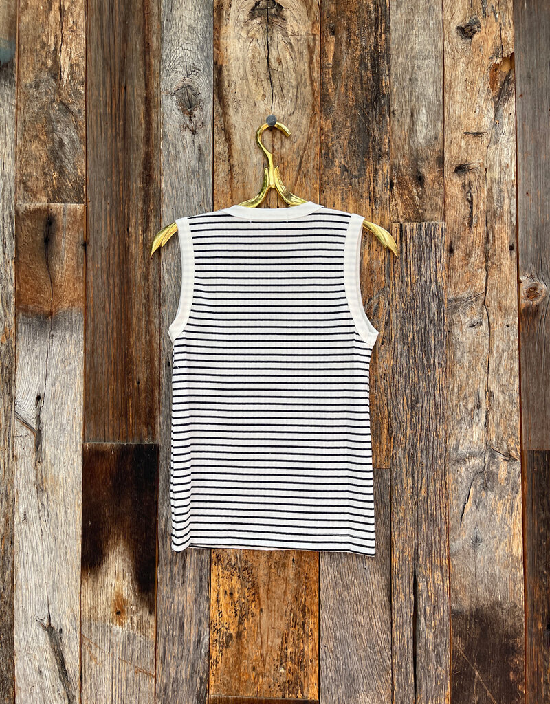 Perfect White Tee Jordan Stripe Tank Navy