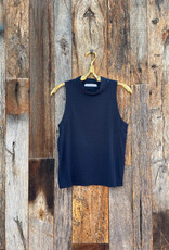 Perfect White Tee Phoebe Slub Jersey Tank Navy