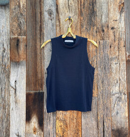 Perfect White Tee Phoebe Slub Jersey Tank Navy