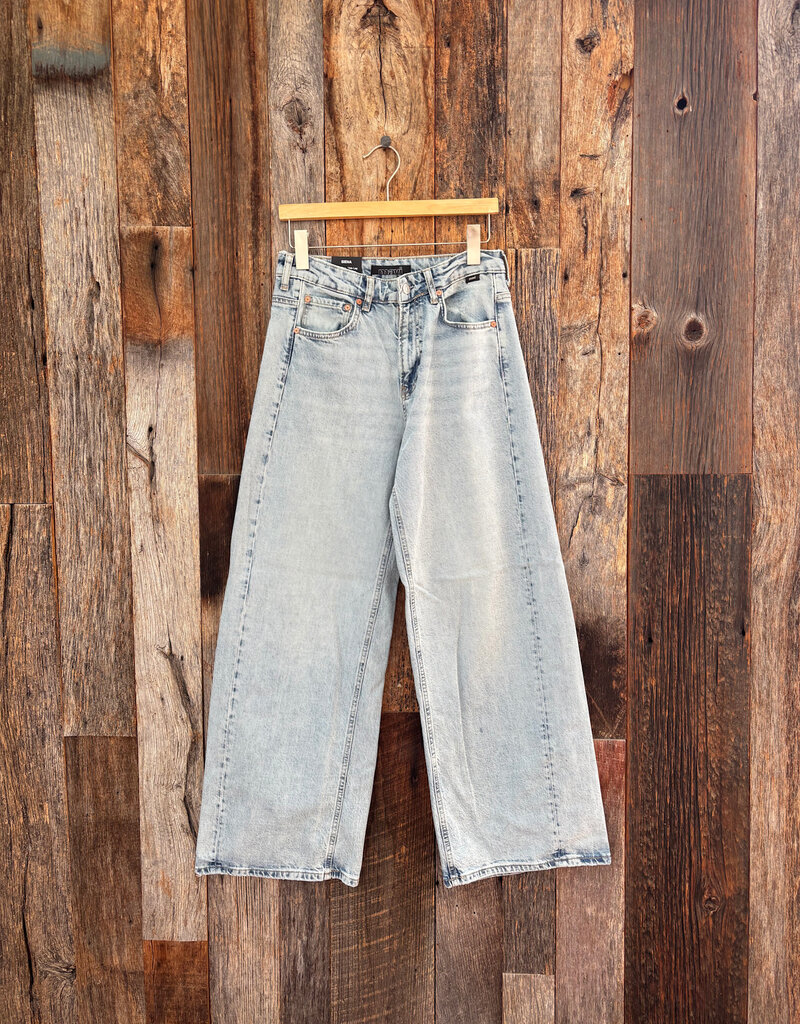 Mavi Siena Wide Leg High Rise Bleached Classic Blue Jeans