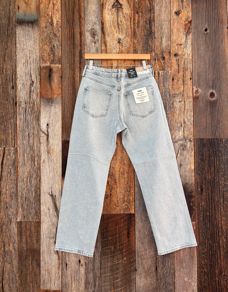 Mavi Savannah Straight Leg High Rise Bleached Classic Blue Jeans
