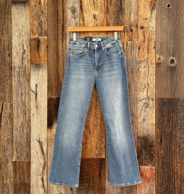 Mavi Anika Cropped Flare Mid Brushed Flex Blue Jeans