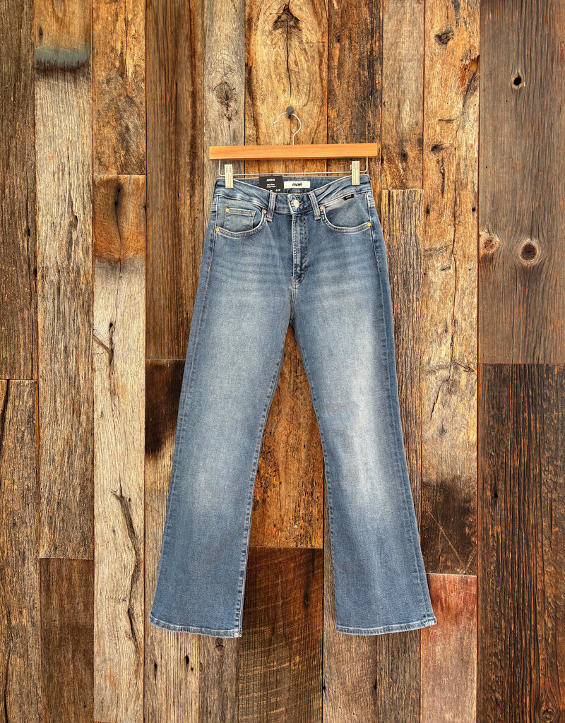 Mavi Anika Cropped Flare Mid Brushed Flex Blue Jeans