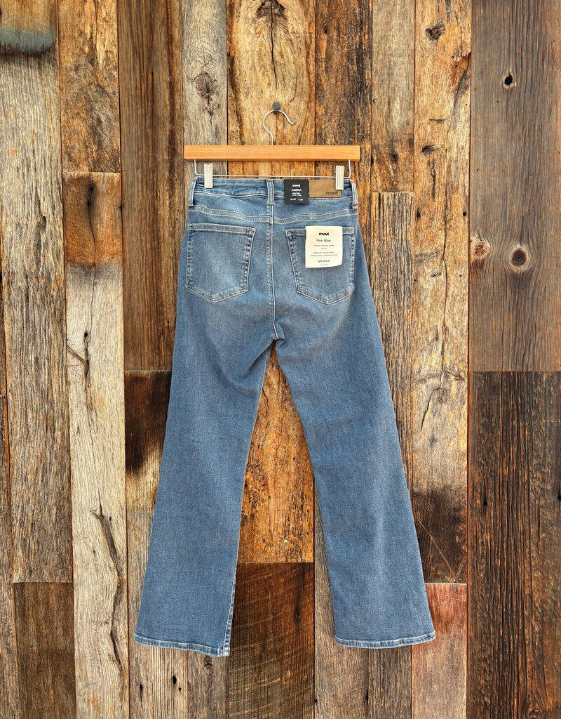Mavi Anika Cropped Flare Mid Brushed Flex Blue Jeans