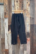 Milio Milano Milio Milano Drawstring Waistband Edge Stitch Detail Black