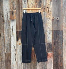 Milio Milano Milio Milano Drawstring Waistband Edge Stitch Detail Black