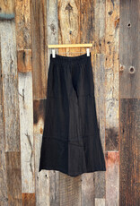 Milio Milano Milio Milano Linen Smocked Waist Palazzo Pant Black