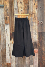 Milio Milano Milio Milano Linen Smocked Waist Palazzo Pant Black