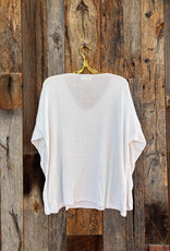 Milio Milano Milio Milano Long Sleeve Mineral Wash Sweater White