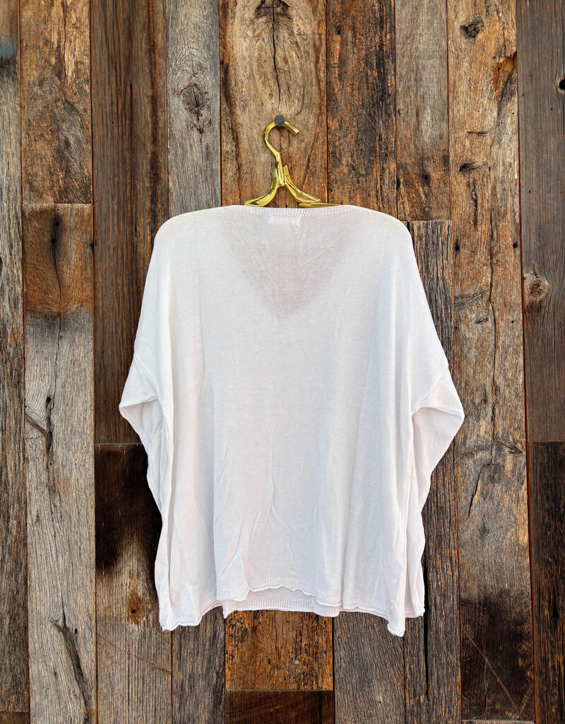 Milio Milano Milio Milano Long Sleeve Mineral Wash Sweater White