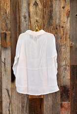 Milio Milano Milio Milano Linen Long Sleeve Button Shirt White