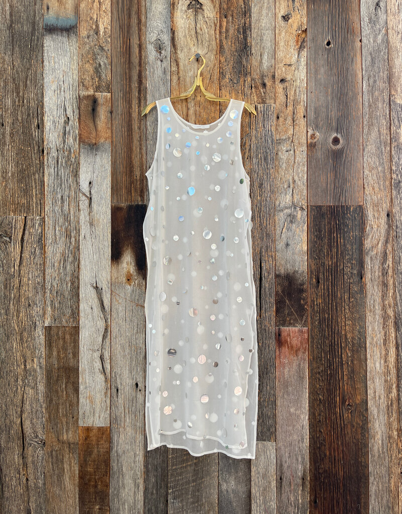 Chan Luu Chan Luu Chloe Sequin Tunic White O/S