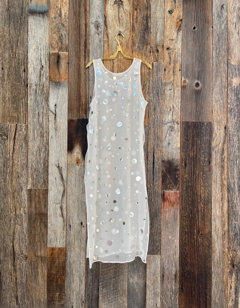 Chan Luu Chan Luu Chloe Sequin Tunic White O/S