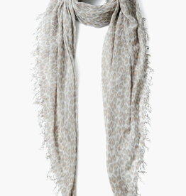 Chan Luu Chan Luu Cashmere and Silk Scarf White Leopard