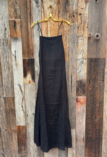 Isabella V Isabella V Flora Linen Maxi Dress Black