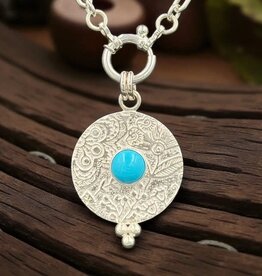 Ashton Handcrafted Jewelry Ashton SS Turquoise Fiore Necklace