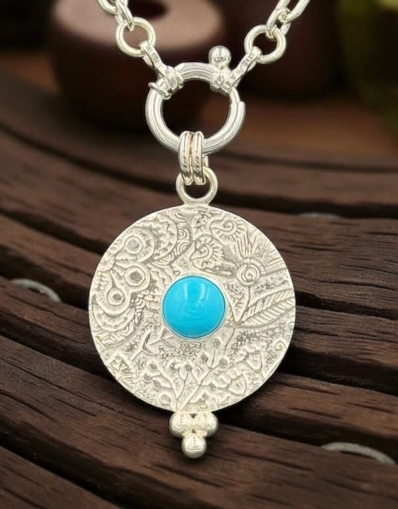 Ashton Handcrafted Jewelry Ashton SS Turquoise Fiore Necklace