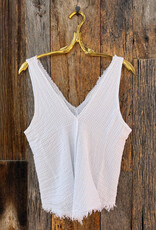 Milio Milano Milio Milano Cotton Gauze Tank Top White