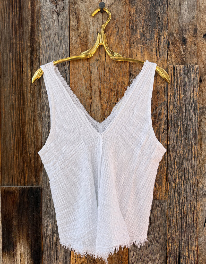 Milio Milano Milio Milano Cotton Gauze Tank Top White