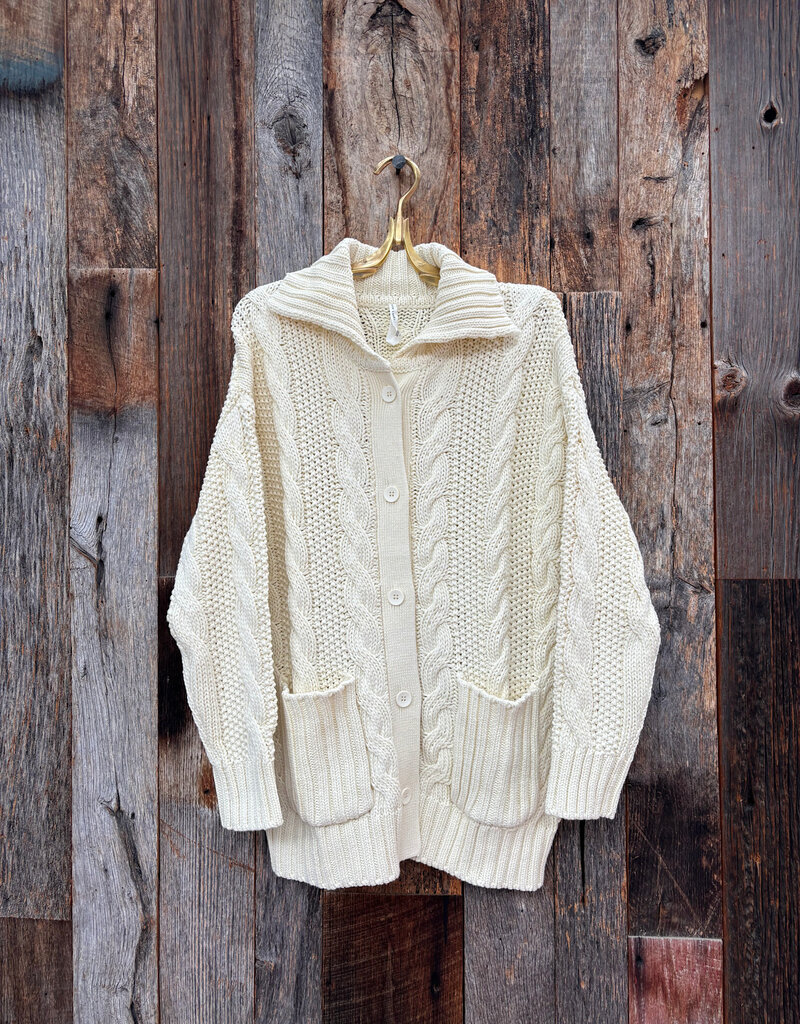 Paper Label Paper Label Marelle Cable Cardigan Butter