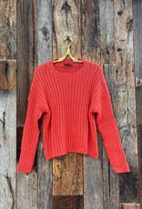 Wooden Ships Wooden Ships Miles Cropped Crew Cotton Sunset Red
