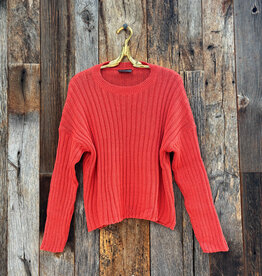 Wooden Ships Wooden Ships Miles Cropped Crew Cotton Sunset Red