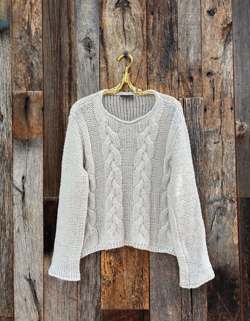 Wooden Ships Wooden Ships Alessa Cable Crew Almond Butter/Blush
