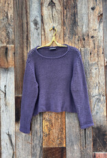 Wooden Ships Wooden Ships Maui Cropped Chunky Crew Cotton Purple Breeze