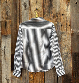 Lilla P Lilla P Slim Fit Button Down Navy/White Stripe
