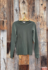 Lilla P Lilla P Rib Slub Long Sleeve Crew Lichen