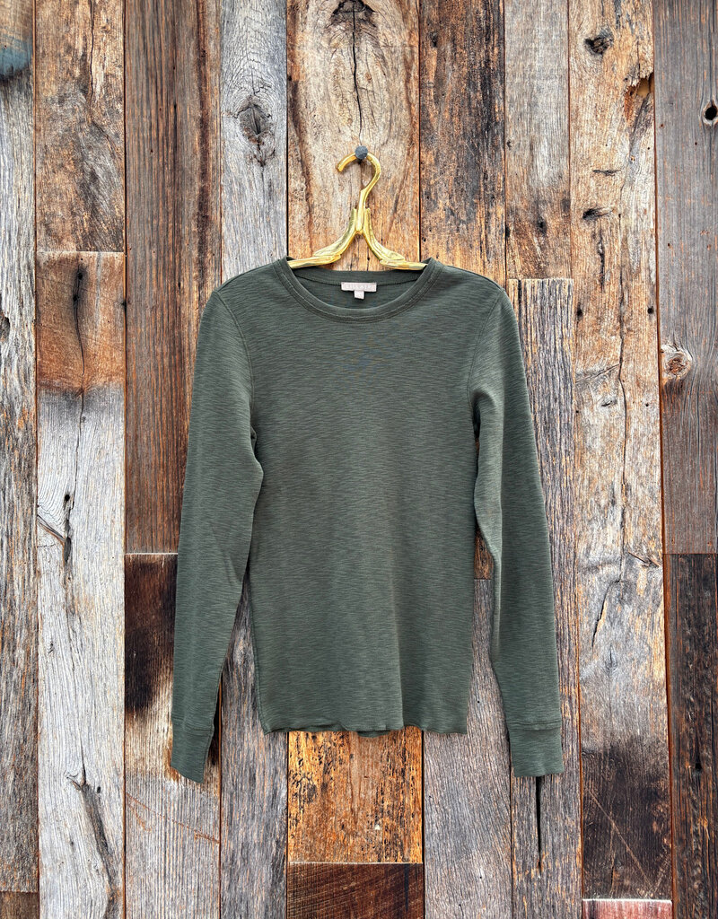 Lilla P Lilla P Rib Slub Long Sleeve Crew Lichen